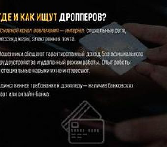 МВД России предупреждает об уголовной ответственности за дропперство 