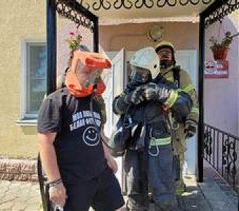 Условный пожар в доме-интернате потушен, люди спасены